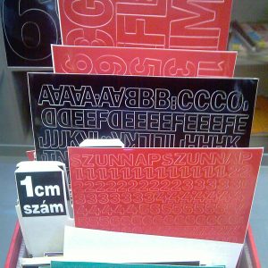 Dekor Öntapadós betük/lap