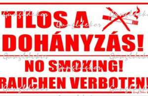 Dekor Tábla többnyelvű Dohányozni Tilos